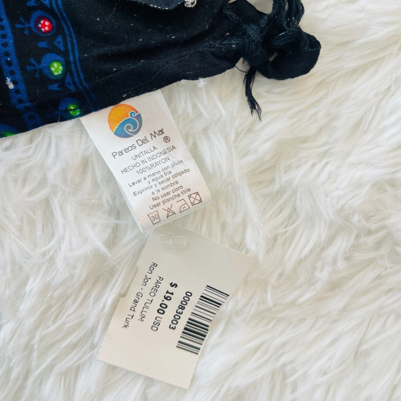 Pareos Del Mar Sarong Wrap Cover Up One Size Multicolor Summer Beach Resort - Picture 7 of 12